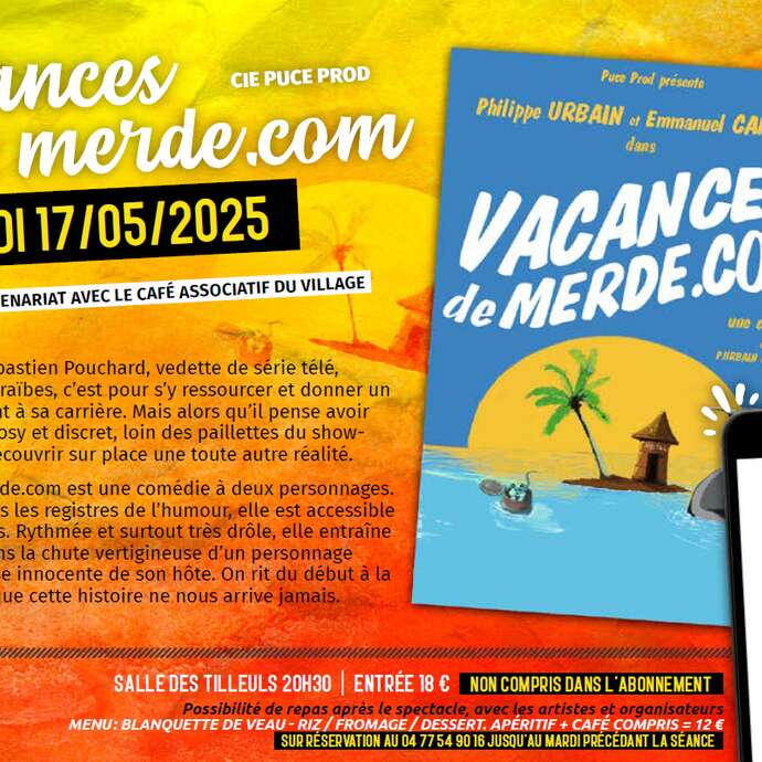 Les Vivats : Spectacle "Vacances de merde.com"