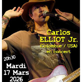 Concert "Carlos Elliot Jr (Colombie/USA)" - Hall Blues Club