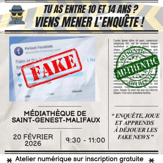 Atelier numérique sur les fake news