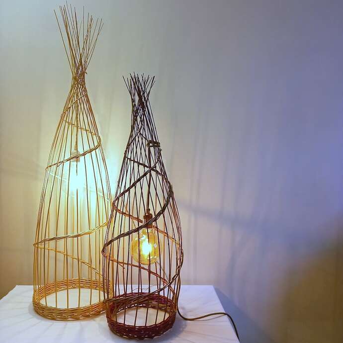 Atelier Vannerie - Tressez une tontine, support pour luminaire ou plante en osier