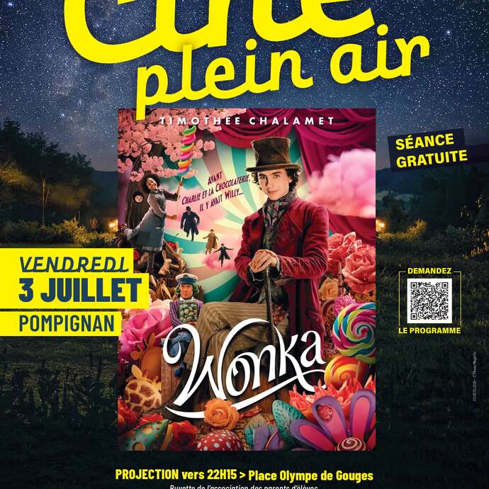 Ciné plein air à Pompignan "Wonka"