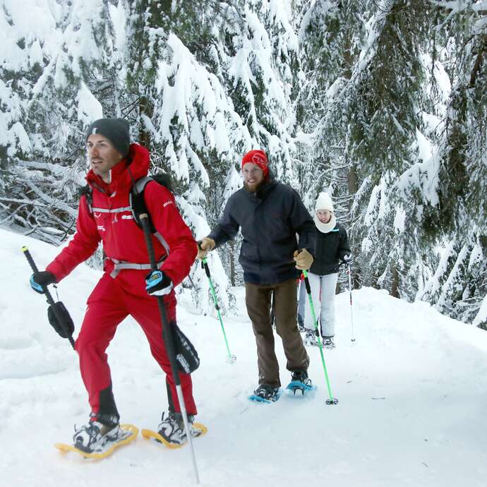Raquettes à neige avec l'ESF - Les Sagnes (sur les traces des dahuts)