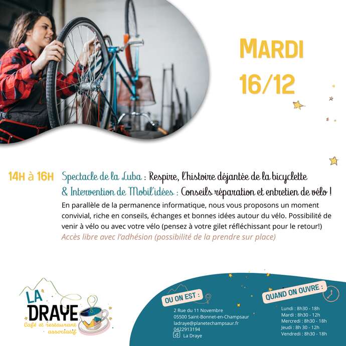 Spectacle et intervention autour du vélo