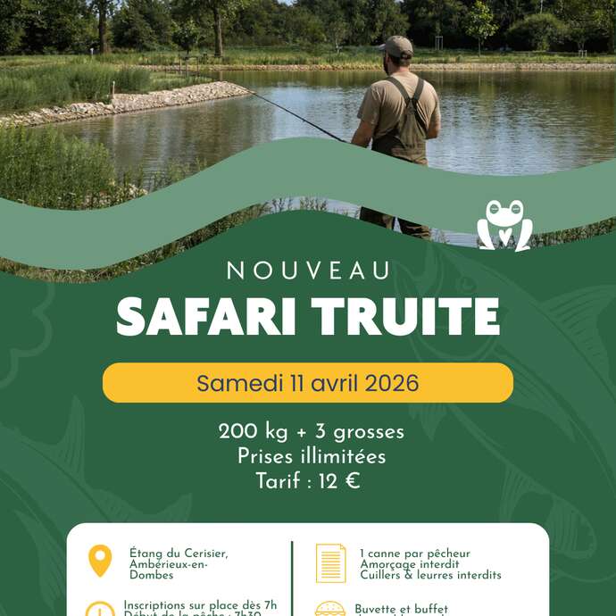 Safari Truite au Camping l'Oasis des Dombes - Etang du Cerisier