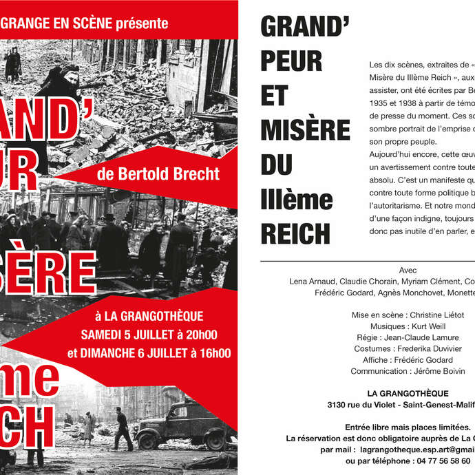 Théâtre "Grand'Peur et Misère du IIIème Reich"